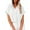 White, variant on Busydd Shirts for Women with Hood Solid Color Short Sleeve Cotton Linen Shirts Casual Pocket Hooded Summer Tops for Women Trendy Lapel Button Up Shirts