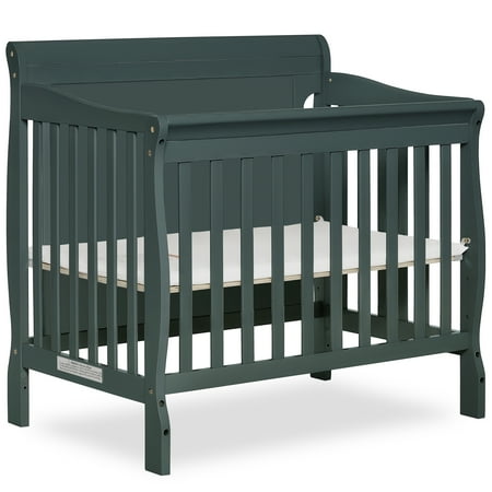 UPC: 0810063661656 | Dream On Me Aden Full Panel Convertible 4-in-1 Mini Crib In Olive Greeguard Gold Certified