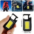 thumbnail image 4 of AMERTEER Small Flashlight 1000Lumens Keychain Flashlights USB Rechargeable Mini LED COB Flashlight with 3 Modes Portable Pocket Light with Folding Bracket Bottle Opener for Camping Walkin, 4 of 9