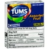 TUMS E-X 750 Tablets Assorted Fruit 24 ea (Pack of 4)