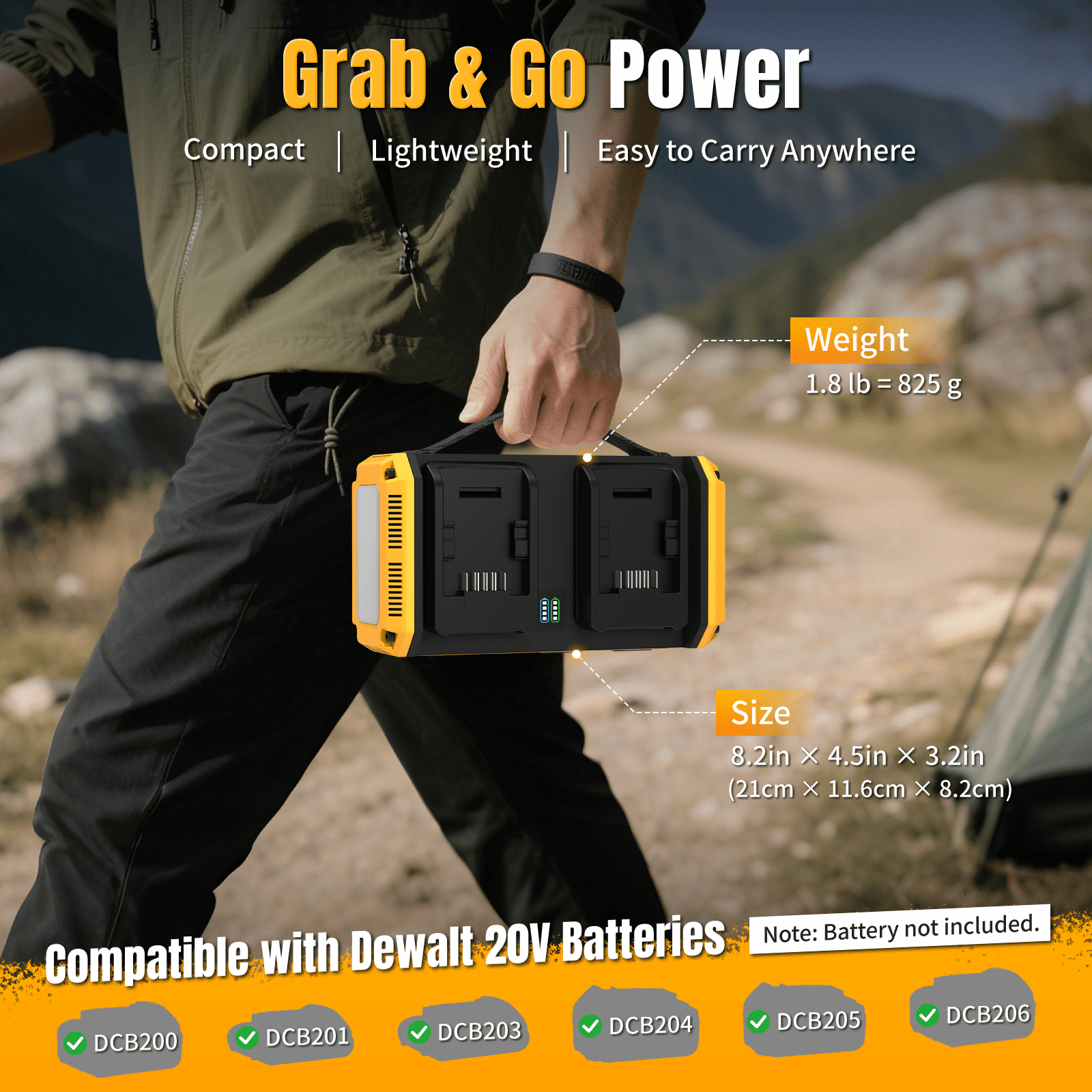 Kzreect 350W Pure Sine Wave Power Inverter, Compatible with DeWalt 20V Batteries, 20V to AC 120V, 140W Type-C 18W USB-A Fast Charging