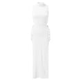 thumbnail image 1 of Ketyyh-chn99 Robe Maxi Robe Maxi Robe Droite Unie pour Vacances Robe de Plage à Enfiler Blanc,m, 1 of 5