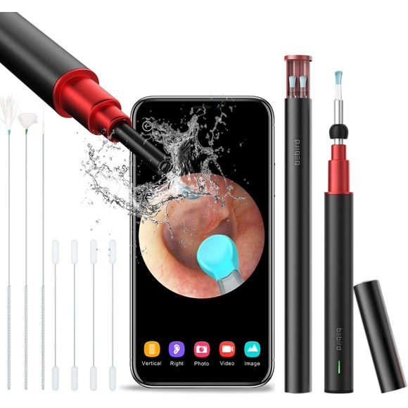 A2 Ear Wax Remover 3.5mm 1080p HD Wireless Pocket LED ear Camera, Ear Endoscope with 21 Earwax Cleaner Kit for Kids, Adults, Pet for iPhone, Android Phone and Tablet