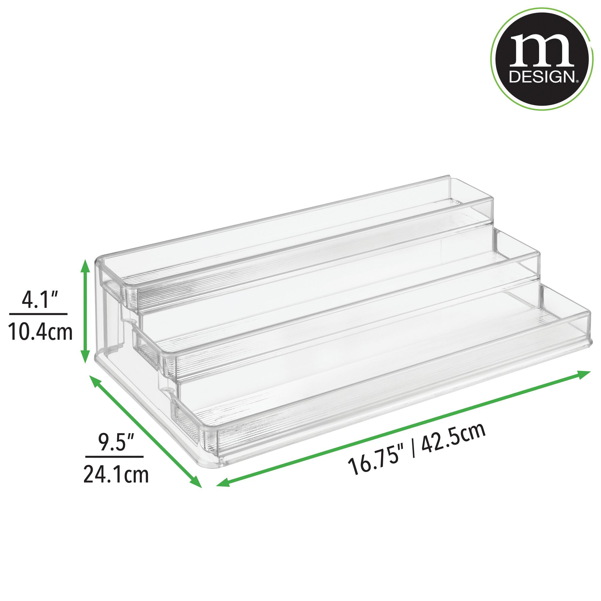 Mdesign Plastic Expandable 3-tier Shelf For Medicine, Vitamins