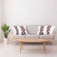 thumbnail image 4 of Ambesonne Tribal Throw Pillow Cover 4 Pack, Zig Zag Aztec Motif, 24", Vermilion and White, 4 of 5