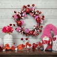 thumbnail image 2 of Northlight Candies and Hearts Valentine's Day Small Artificial Wreath - 16" - Red, 2 of 5
