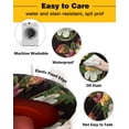 thumbnail image 3 of Round Tablecloth with Elastic Tropical Plant Flowers Parrot Red Ginger Flower Hibiscus Waterproof Stain-proof Table Cover Wipeable Fitted Table Cloths for 55"-60" Round Tables Dining Kitchen, 3 of 6