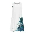 thumbnail image 5 of Plus Size Fashion Women Summer Dresses 2026 Solid Color Casual Sleeveless Linen Loose Fitting Dress Spring Round Neck Dress with Pockets, 5 of 5
