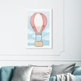 thumbnail image 2 of Wynwood Studio 'Cute Hot Air Balloon' Transportation Wall Art Canvas Print - Pink, Blue, 24" x 36", 2 of 2