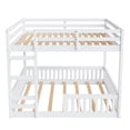thumbnail image 3 of Euroco Full over Full Bunk Bed with Ladder and Guardrails for Kids Teens Adults, White, 3 of 11