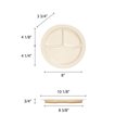 thumbnail image 2 of Excellante Nustone Tan Melamine Dinnerware Collection 10 1/4", 3 Compartment Plate, Comes in Dozen, 2 of 2