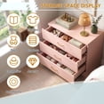 thumbnail image 4 of Ktaxon 3-Drawer Dresser Pink with Metal Handles Bedside Night Stand Bedroom, Pink, 4 of 11
