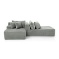 thumbnail image 4 of Two-Seater Lazy Sofa Lounge Chair,Compressed Sofa No Assembly Required, Made of Velvet Fabric, Fluffy Modern Lounge Chair, Used for Indoor Living Rooms and Bedrooms (Gray), 4 of 11