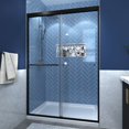 Glide Series Sliding Glass Shower Doors 44-48x70 in, 6mm Tempered Safety Glass, Dual Sliding with Stainless Handles