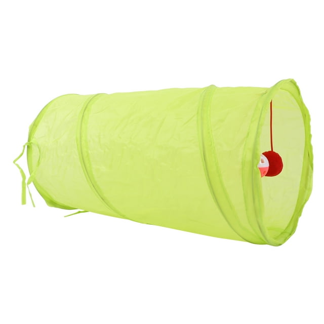 Interactive Cat Tunnel Toy, Polyester Negative Emotion Reduction Cat Tunnel Portable With Hanging Ball For Rabbits For Cats For Puppies Royal Blue,Fluorescent Green