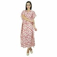 thumbnail image 3 of Bimba Women Long Cotton Kaftan Bohemian Nightgown Floral Maxi Caftan, 3 of 4