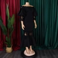 thumbnail image 5 of AURA Womens Off Shoulder Lace Fishtail Midi Dress High Waist Party Cocktail Zipper, 5 of 10