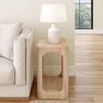 thumbnail image 2 of Plank+Beam Rectangular Side Table with Shelf, Slim Side Table for Living Room, Blonde, 2 of 8