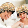 thumbnail image 6 of Shower Caps,Corgi Dog and Footprints Waterproof Shower Cap for Women 4 Pieces,Double Reusable Hair Cover for Shower PEVA Elastic Stretch Hem, 6 of 7
