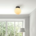 thumbnail image 6 of Better Homes & Gardens 8" Traditional Semi Flush Mount Ceiling Light, Black Finish Frosted Glass Shade, 6 of 11