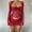 Red, variant on Top Women Sparkle Sequin Short Skirt Set 3 Piece Party Outfits Y2k Crochet Knitted Mesh Halloween Outfits