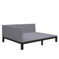 thumbnail image 5 of Full Size Upholstered Daybed with Linen Cover Mattress, Mid-Century Modern Sleeper Sofa Couch with Wood Frame and Linen Slats, Chaise Lounge Sofa for Bedroom Living Room Guest Room, Grey, 5 of 9