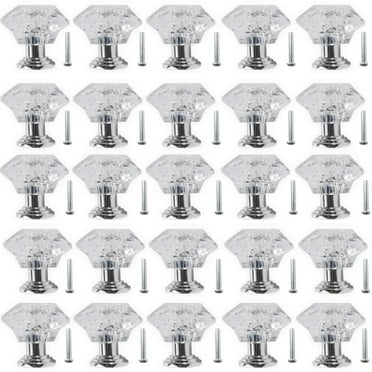 RONYOUNG, Diamond Cabinet Knob Acrylic 24 Piece