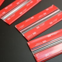 4 x 100mm Flexible Hinges - No glue required, Self Adhesive, Low profile, Transparent, Acrylic Piano Hinges, (4 in) -4 Pack-