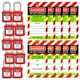 thumbnail image 1 of Etiquetas y Candados de Bloqueo y Etiquetado Etiqueta de Seguridad Roja Kit de Bloqueo de Fácil Identificación Cerraduras de Etiquetado Candado con Bloqueo Rojo Etiqueta de Salida, 1 of 5