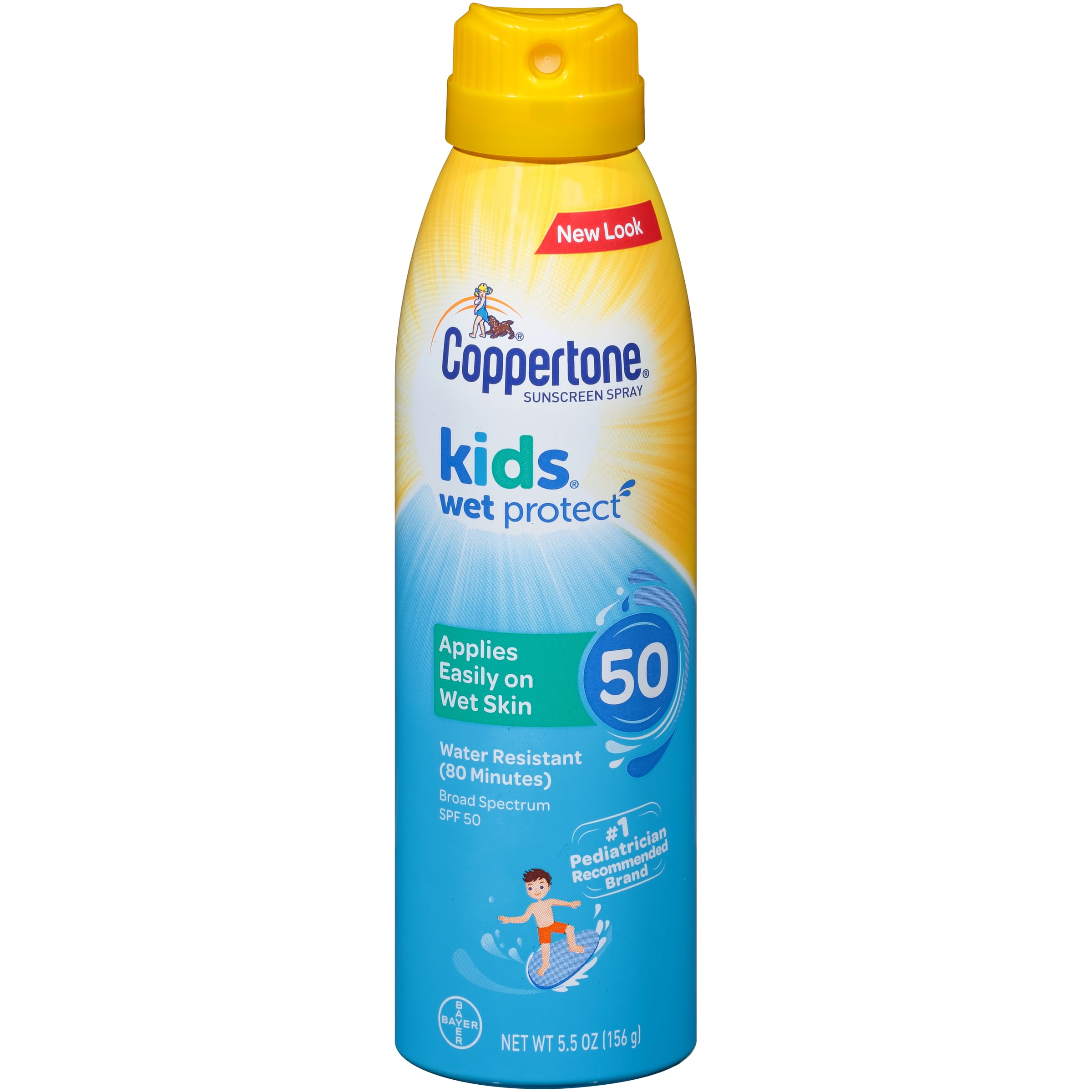 Coppertone Kids Sunscreen Wet Protect Spray SPF 50, 5.5 oz