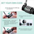 thumbnail image 3 of Jinsinto 4 digit combination padlock, combination padlock with extended steel cable, long shackle padlock, 3 of 3
