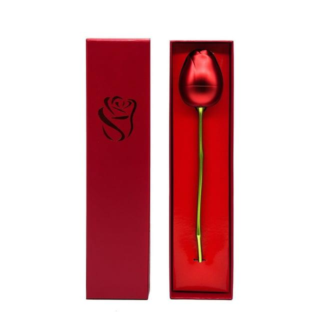 Simulación Rosa Anillo Caja Pendientes Caja Portador Mujer Joyería Empaquetado Flowed Flowed Holder Cumpleaños Novias Regalos Portador Guardurnaity AP004499-00B