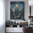 thumbnail image 4 of Xecao Starry Sky Meditating Lion for Ready-to-Hang Canvas Art 12x16 Inches - Waterproof HD Print Solid Wood Frame for Gifting,Vertical, 4 of 8