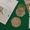 thumbnail image 6 of Yoone Cup Mat Eye-catching Heat Resistant PVC Thickened Rose Flower Shaped Placemat for Home, 6 of 6