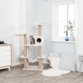 thumbnail image 6 of TRIXIE Federico Plush & Sisal 4-Level 56" Cat Tree Scratching Posts Condo Hammock Greige, 6 of 7