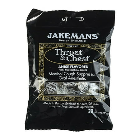 Jakemans Throat And Chest Lozenges, Menthol Sweets - 30 (Best Cough Sweets Uk)