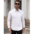 thumbnail image 5 of COOFANDY Mens Stretch Dress Shirts Long Sleeve Button Down Shirt Regular Fit Formal Business Shirts, 5 of 10