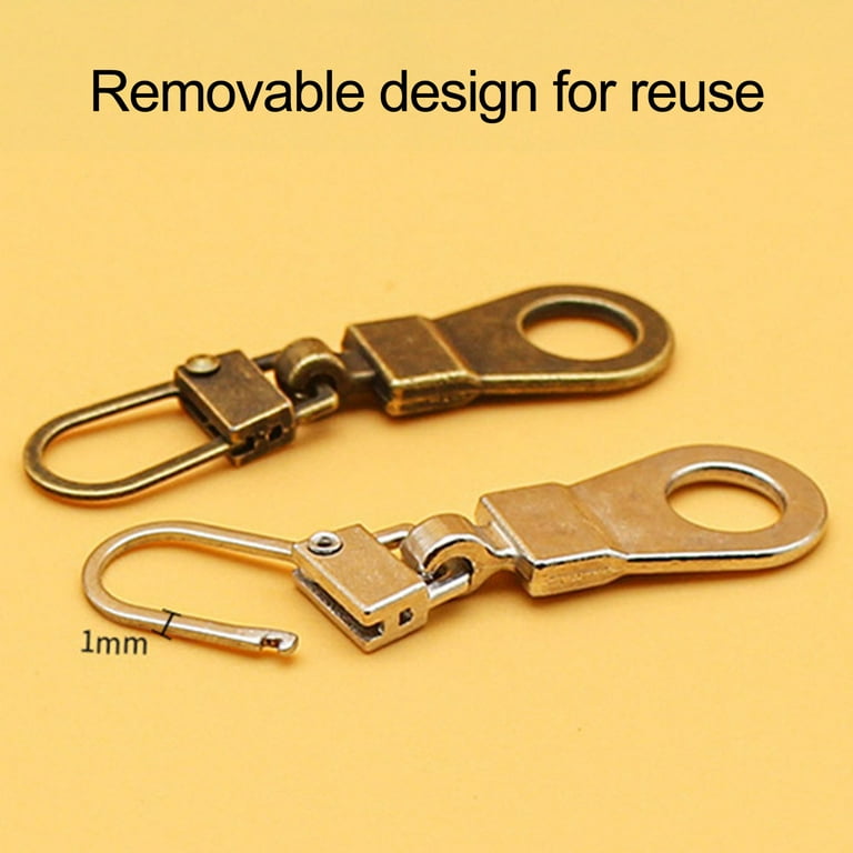 Hesroicy 5Pcs Zipper Puller Detachable Alloy Replacement Zipper Slider DIY  Sewing Clothes Jacket Kit for Schoolbag 