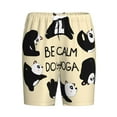 thumbnail image 3 of Picia Panda Doing Yoga Pajama Shorts for Men, Men's Pajama Bottoms, Sleepwear,Short Pajama Pants-X-Large, 3 of 9