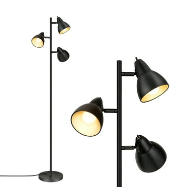 Hudson Modern Industrial Metal Floor Lamp Nickel 57 Threshold Com Hudson Modern Industrial Metal Floor, Hudson Floor Lamp Includes Led Light Bulb Black Threshold