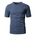 thumbnail image 3 of H2H Mens Versatile & Easy to Wear Cotton Blend Crew Neck T-shirt DARKBLUE US S/Asia M (CMTTS0198), 3 of 6