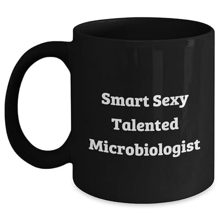

Amangny Inspirational Microbiologist Gifts: Funny Smart Sexy Talented Microbiologist Black Coffee Mug Gifts for Microbiologist Lovers on Christmas