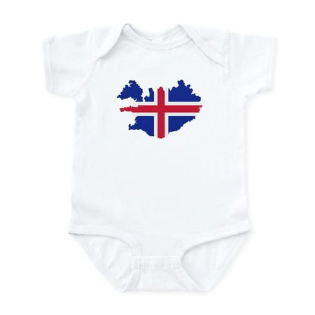 

CafePress - Iceland Map Flag Infant Bodysuit - Baby Light Bodysuit Size Newborn - 24 Months