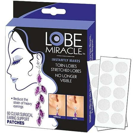 Lobe Miracle Ear Lobe Support Patches, 60 Count