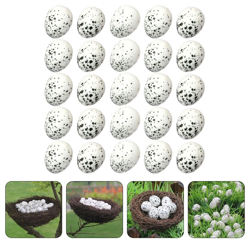 HOMEMAXS 160 pcs  Bird Nest  Stuffer Easter Bird Eggs Easter Decorative Foam Eggs Party Favors Supplies