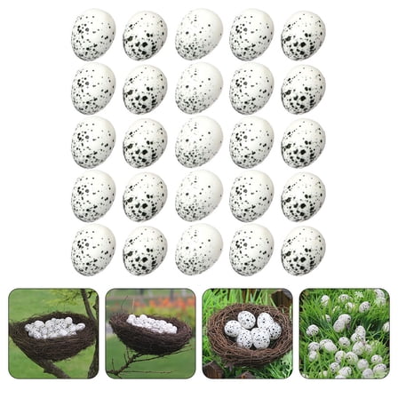 PAMINGONO 40Pcs Realistic Eggs Decor Miniature Design For Home And Garden Decoration