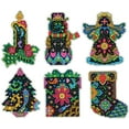 thumbnail image 1 of Design Works Plastic Canvas Ornament Kit 3.5"X4" 6/Pkg-Christmas Fantasy (14 Count), 1 of 2