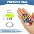 thumbnail image 2 of Uxcell 110 Pcs Ojetes con Arandelas 3/16" Kit de Grommets Amarillo Brillante, 2 of 7