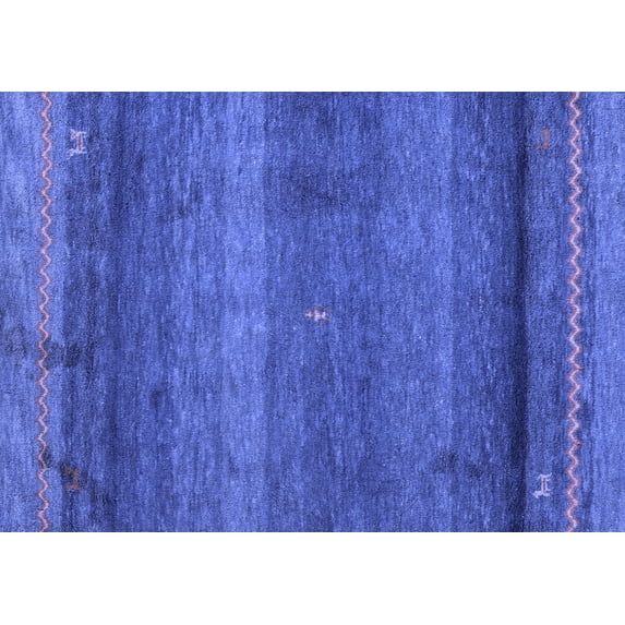 Ahgly Company Indoor Rectangle Abstract Blue Modern Area Rugs, 6' x 9'