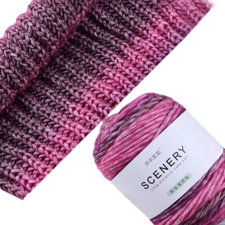 1Pcs Gradient Spray Wool Yarn,Gradient Colorful Yarn,Multi Color Yarn for Crocheting,Soft Yarn for Knitting for Crocheting Sweater,Gloves,Scarf,DIY